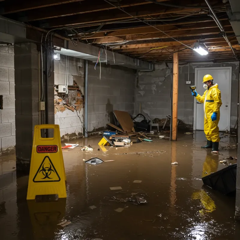 Flooded Basement Electrical Hazard in Abbeville, GA Property